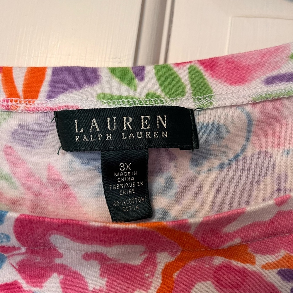 Ralph Lauren Multicolor Floral Short Sleeve Top - Picture 2 of 4